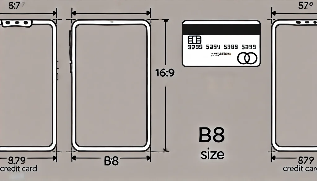 クレジットカードのサイズはB8？